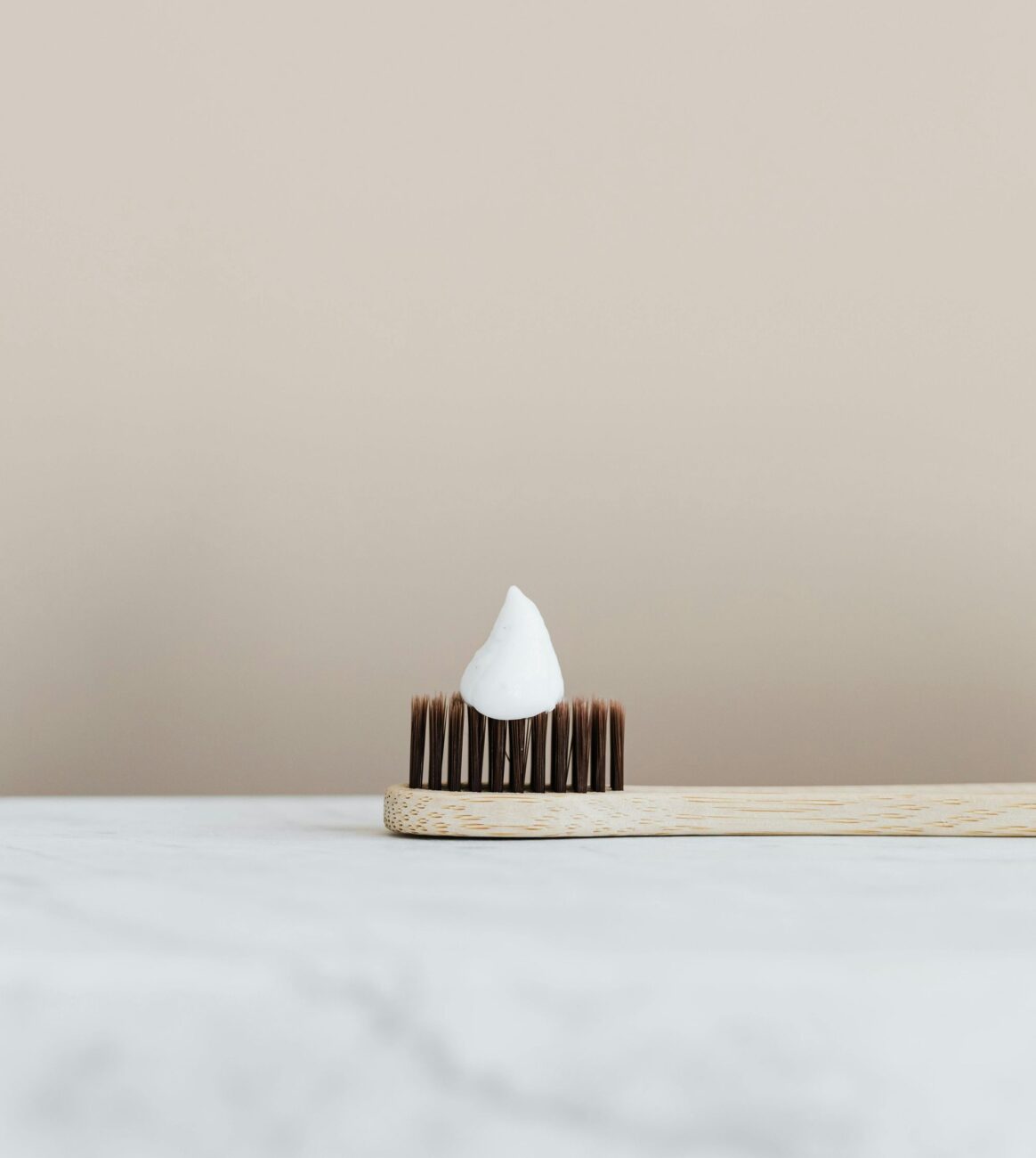 Toothbrush with toothpaste on it